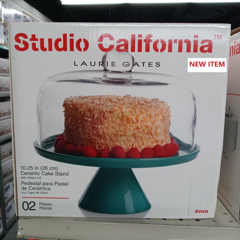 LAURIE GATES - 10.25 IN CERAMIC CAKE STAND